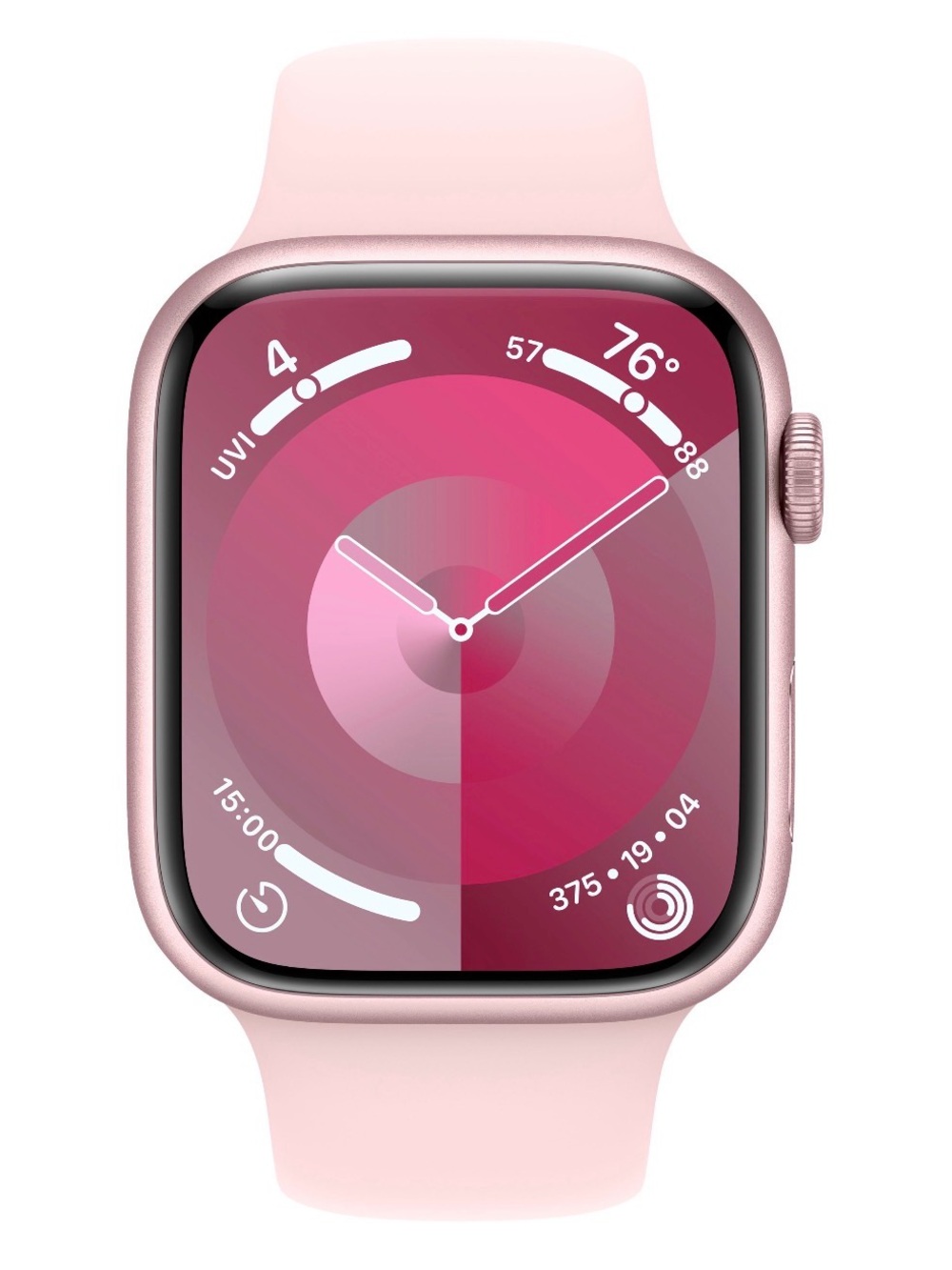 Apple Watch in Rose Pink Aluminum Case with Pink Sport Band - Series 9 - Picture 2 of 2